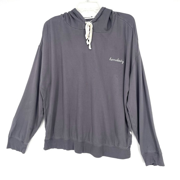 Magnolia Women's Homebody Loungewear Size Large Hoodie Gray Sweatshirt - Picture 1 of 9